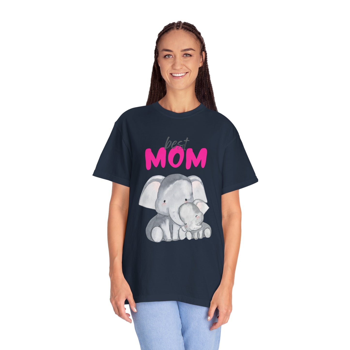Best Mom Elephant Graphic T-Shirt for Mother's Day - 11820