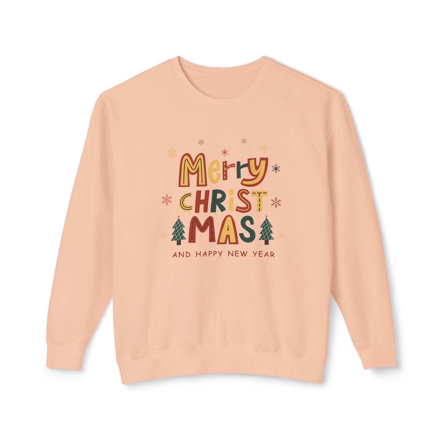 Merry Christmas & Happy New Year - Unisex Lightweight Crewneck Sweatshirt - 10547