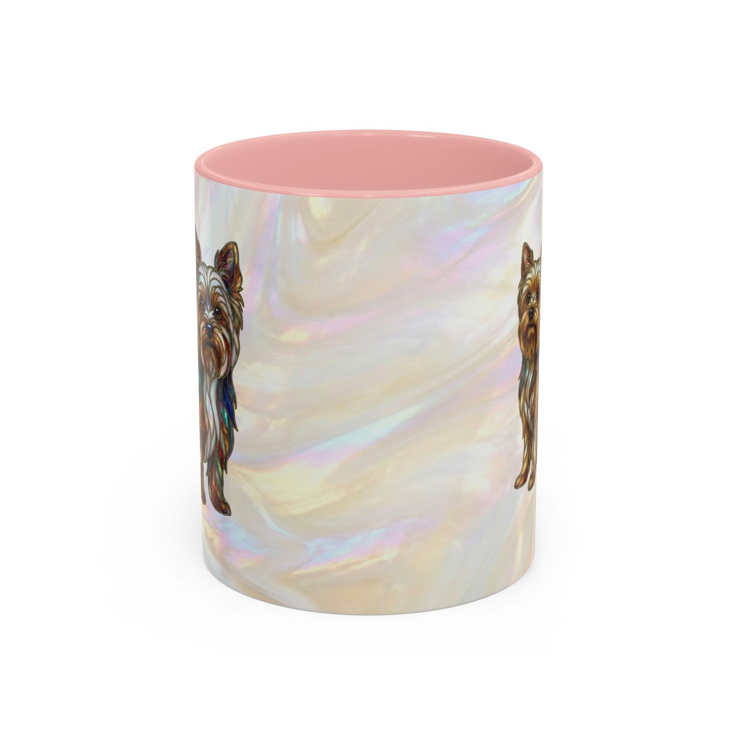 Yorkie Accent Coffee Mug – Stained Glass Design 11/15oz - 14653