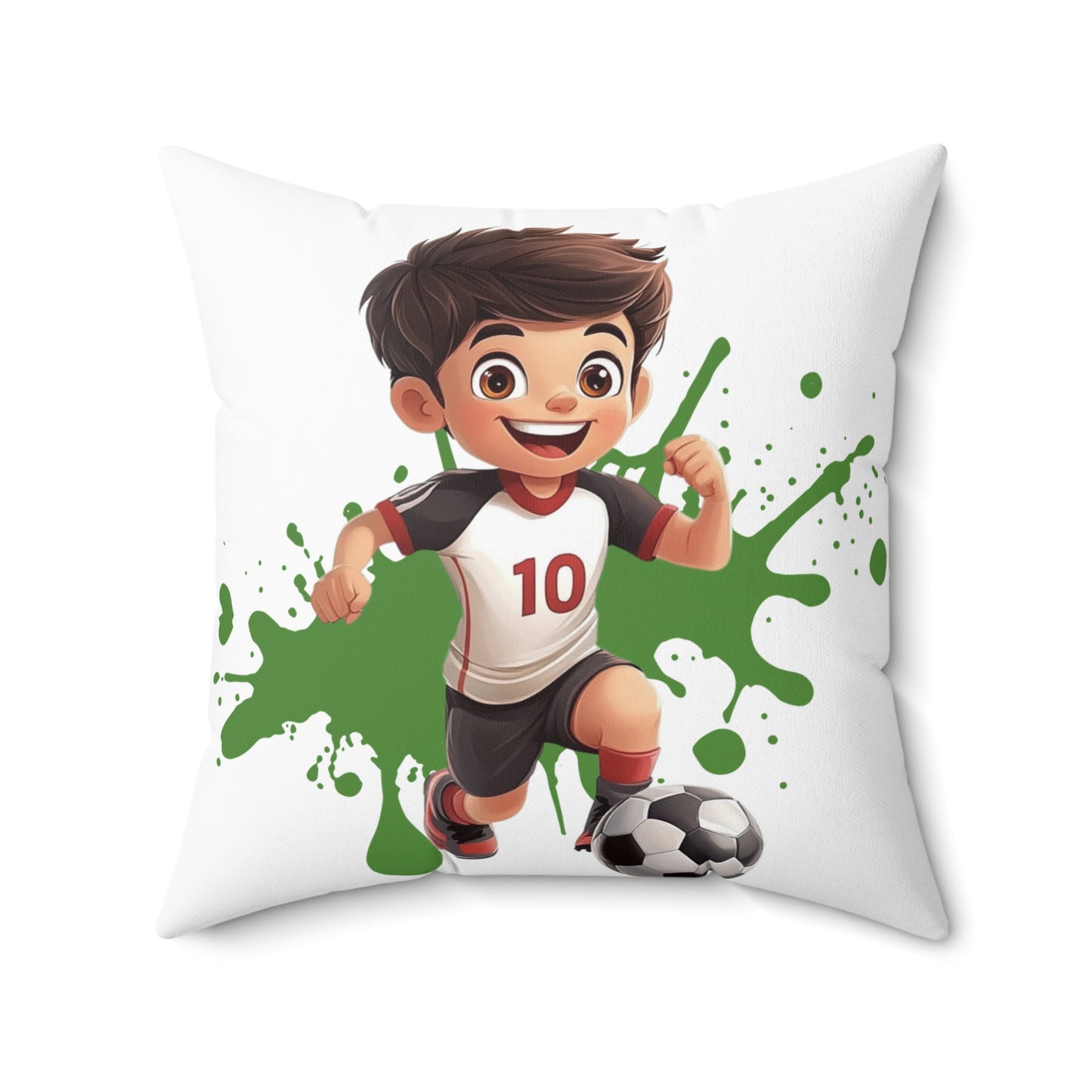 Kids: Soccer - Spun Polyester Square Pillow