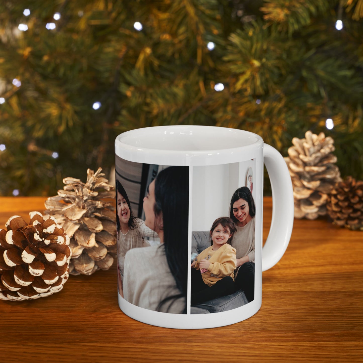 Mom, You're The Best, Mom & Daughter's Photos, Customizable - Ceramic Mug, (11oz, 15oz) - 11029