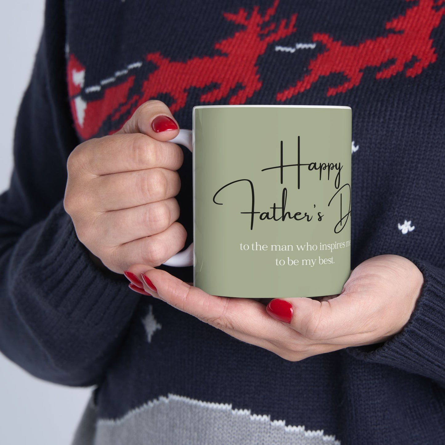 Father's Day Inspired Ceramic Mug - Perfect Gift for Dad, Inspirational Coffee Cup, Unique Father's Day Mug, 11oz 15oz - 14039