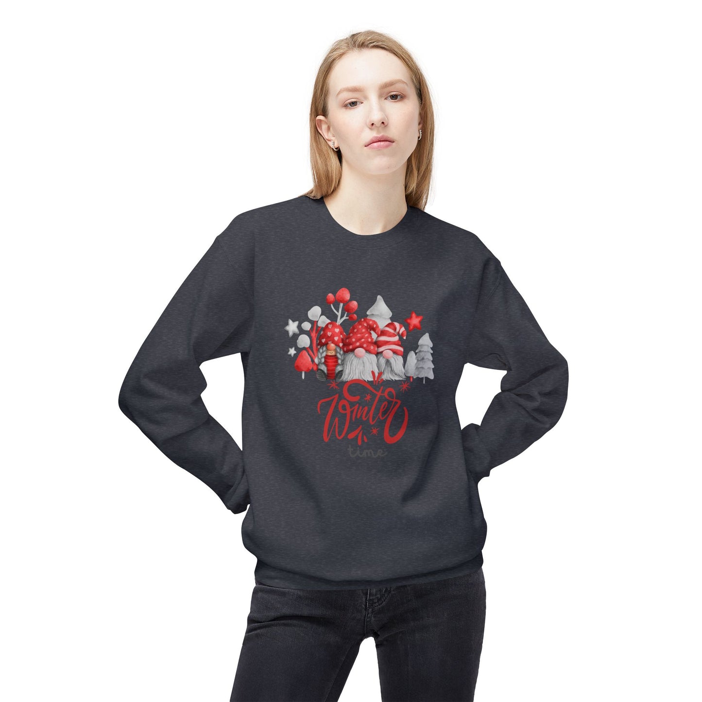 Winter Time - Unisex Midweight Softstyle Fleece Crewneck Sweatshirt - 10178