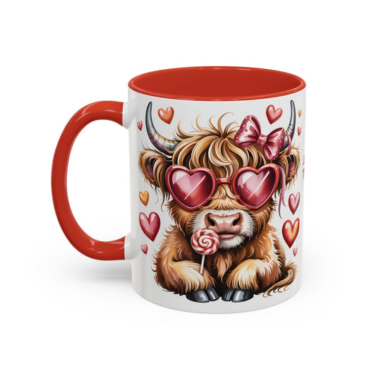 Love You Moo-re Highland Cow Mug – Cute Valentine’s Day Gift, Funny Romantic Coffee Mug (11oz / 15oz) - 14779
