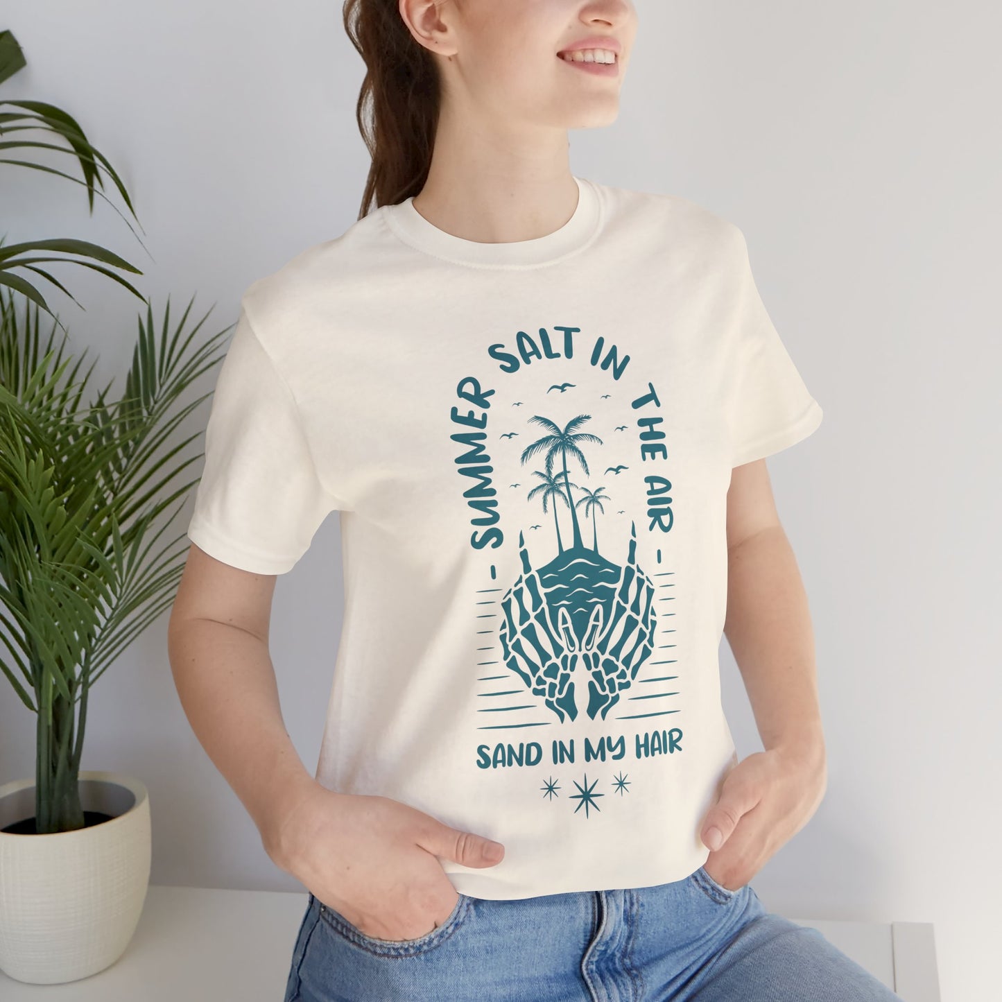 Summer Salt In The Air, Sand In My Hair - Unisex Jersey Short Sleeve Tee - 13119