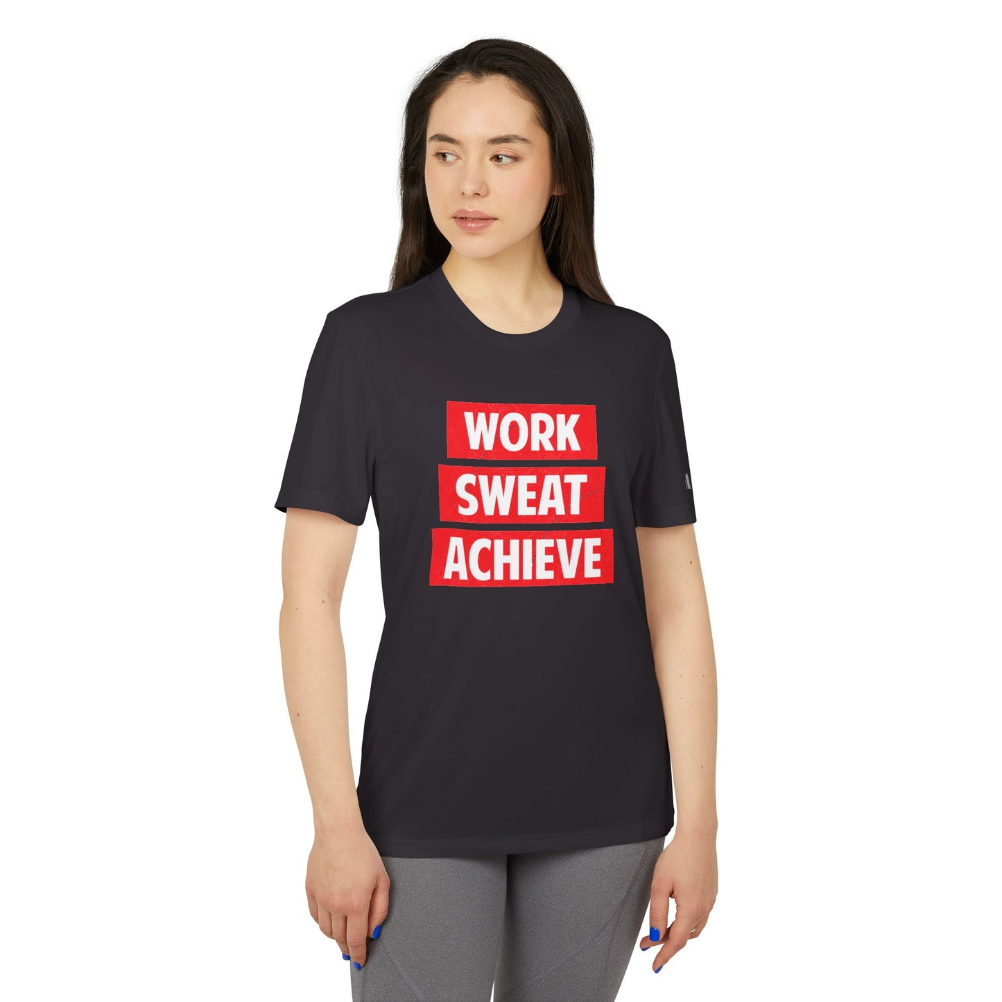 Work Sweat Achieve - Adidas Unisex Sport T-shirt