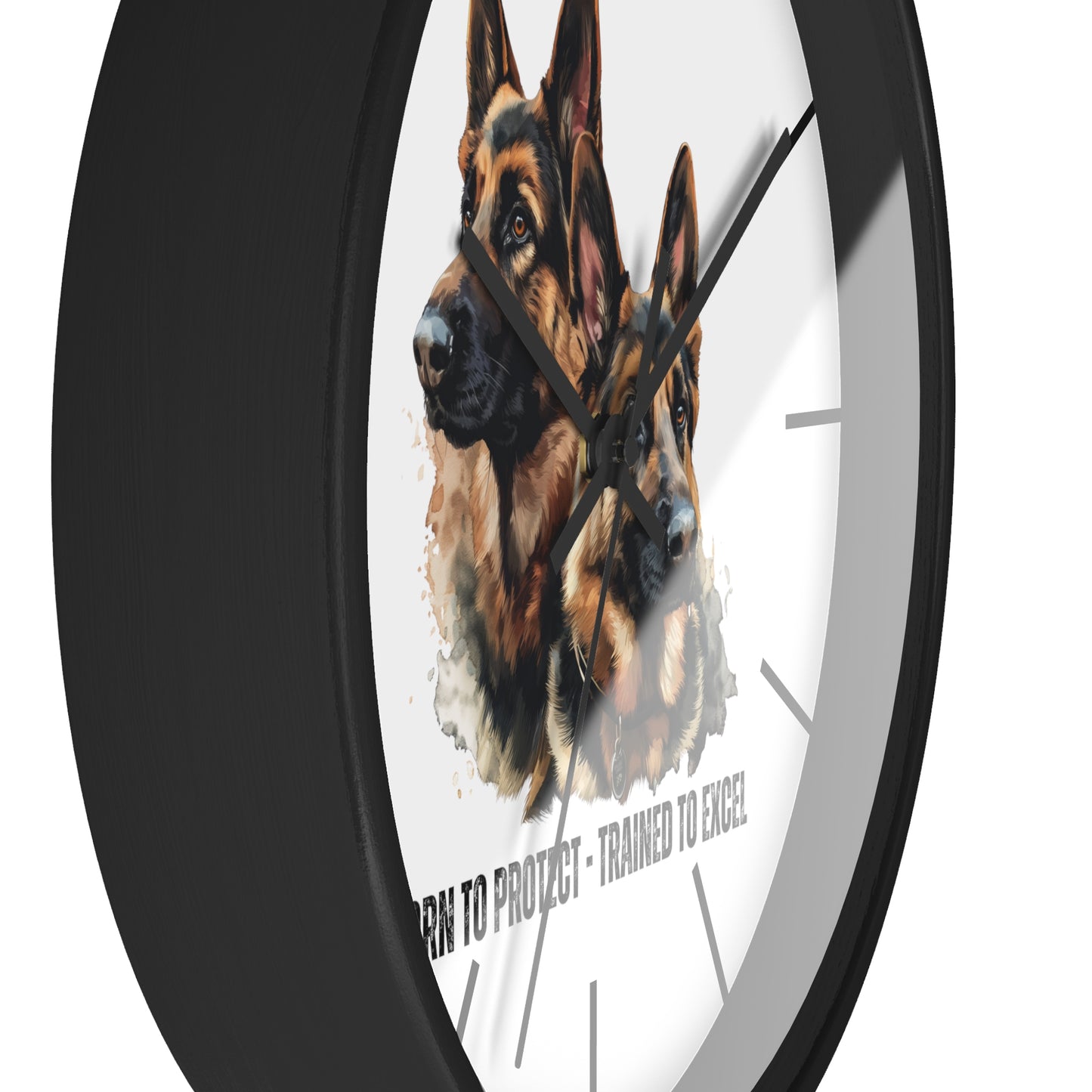 German Shepherds: Born to Protect - Wall Clock