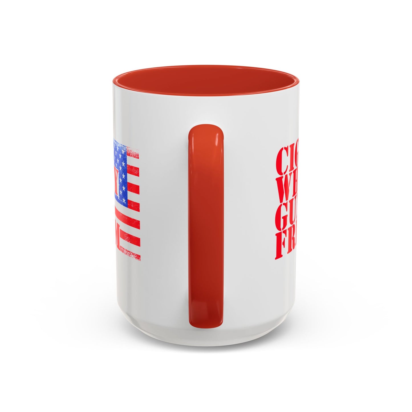 Patriotic Coffee Mug - Perfect Gift for Freedom Lovers, Funny Quote Mug, Americana Drinkware, Whiskey and Cigars Mug - 13891