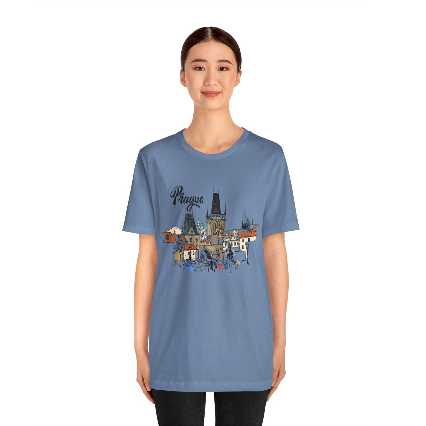 Prague Graphic Unisex Tee - Perfect Travel Souvenir - 12135