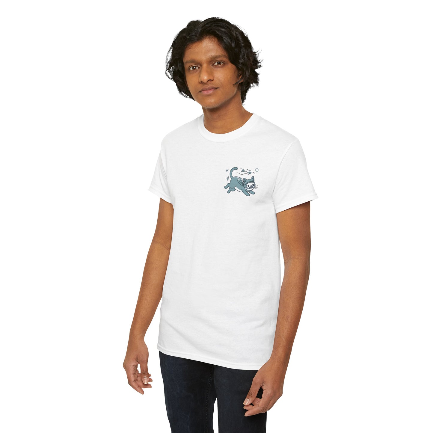 Sea Cats T-Shirt — Cute Underwater Cat Graphic Tee, Ocean Cat Lover Gift - 14869