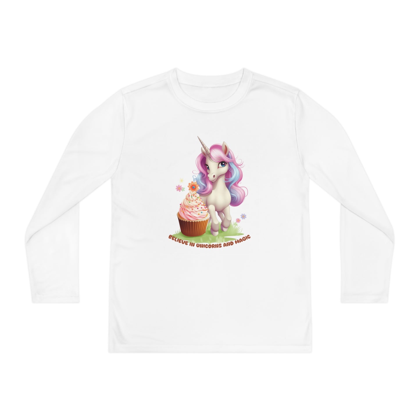 Believe in Unicorns and Magic - Youth Long Sleeve Competitor Tee