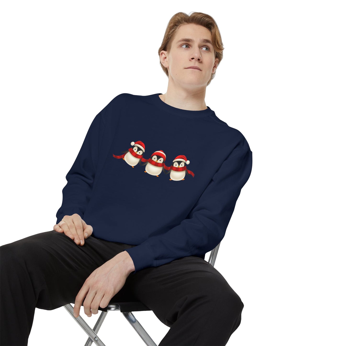 Penguins  - Unisex Garment-Dyed Sweatshirt