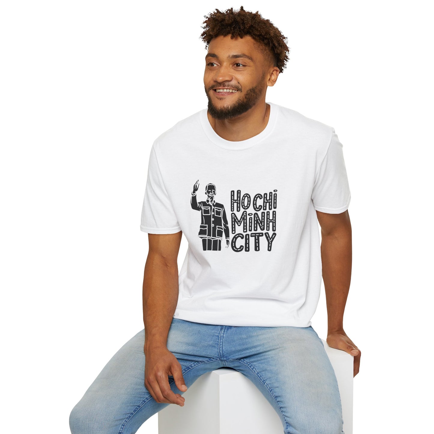 Hochi Minh City Graphic T-Shirt - Unisex Softstyle Tee - 12140
