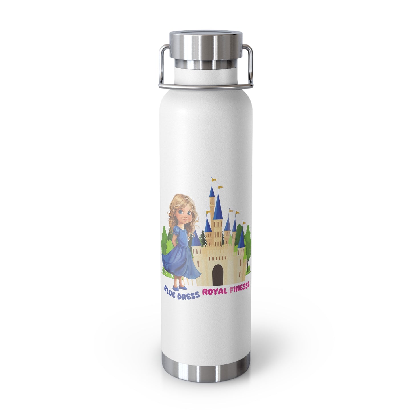 Blue Dress Princess, Royal Finesse - Copper Vacuum Insulated Bottle, 22oz - 11636