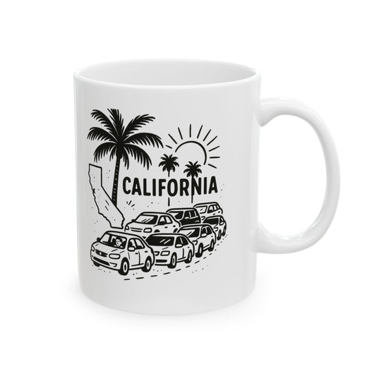"Living the dream… if the dream includes traffic." Ceramic Mug -  11oz & 15oz - 12721