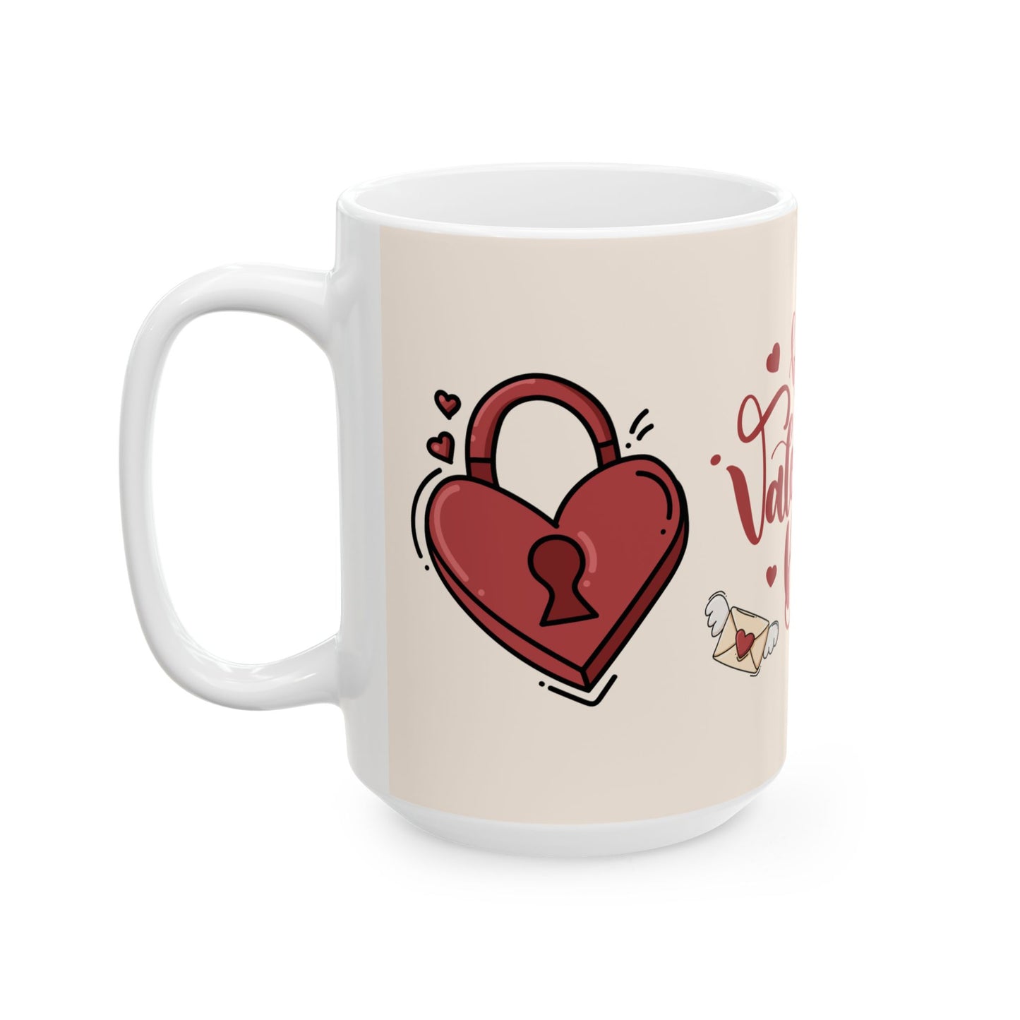 Happy Valentine's Day - Ceramic Mug, (11oz, 15oz) - 11016