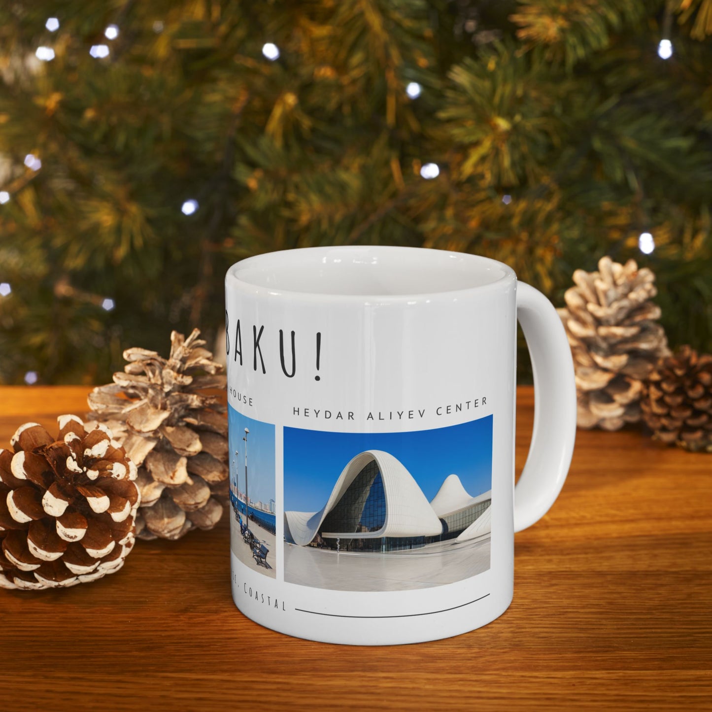 Hello Baku! Scenic Ceramic Mug - 11oz & 15oz - Perfect Gift for Travelers & City Lovers - 12237