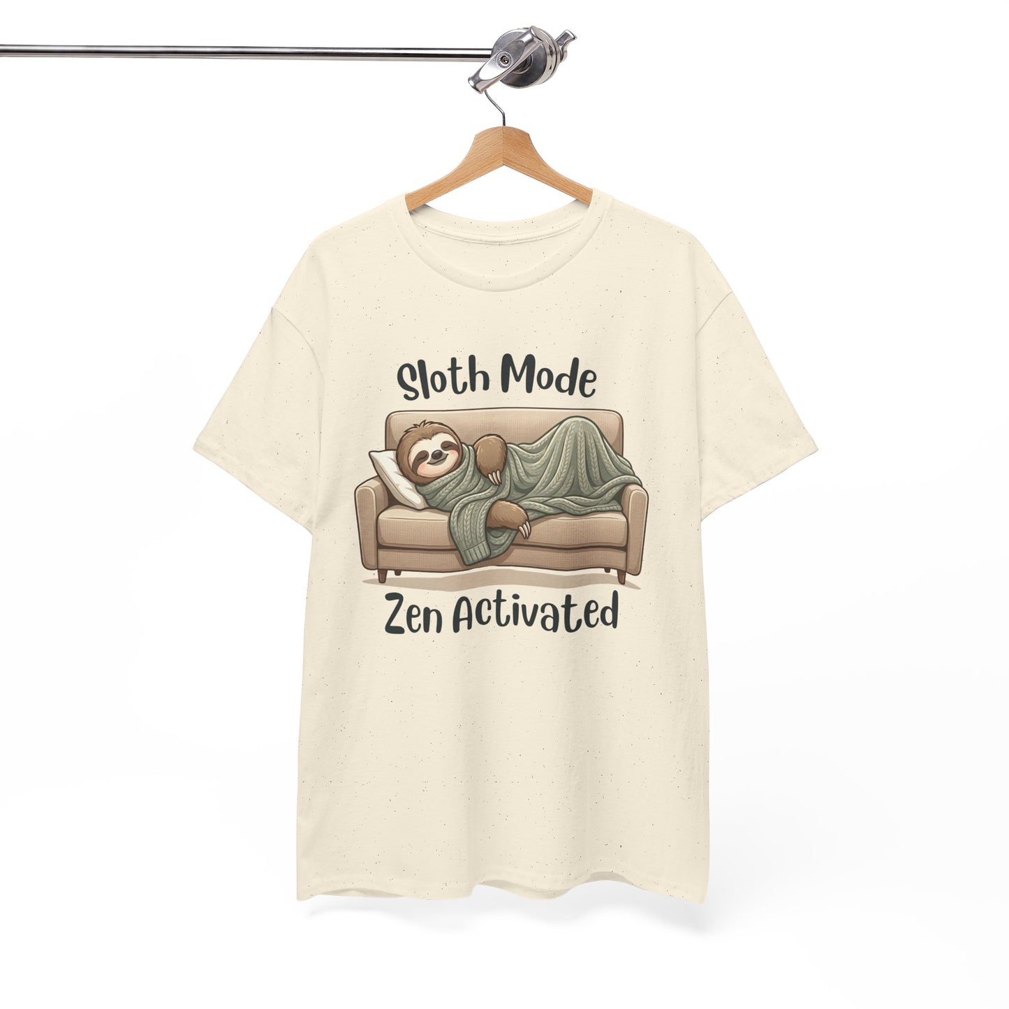 Funny Sloth T-Shirt – “Sloth Mode, Zen Activated” Cute Relaxing Tee - 14844