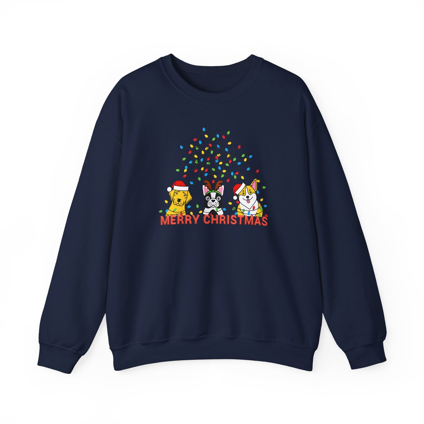 Dogs, Merry Christmas - Unisex Heavy Blend™ Crewneck Sweatshirt - 10175