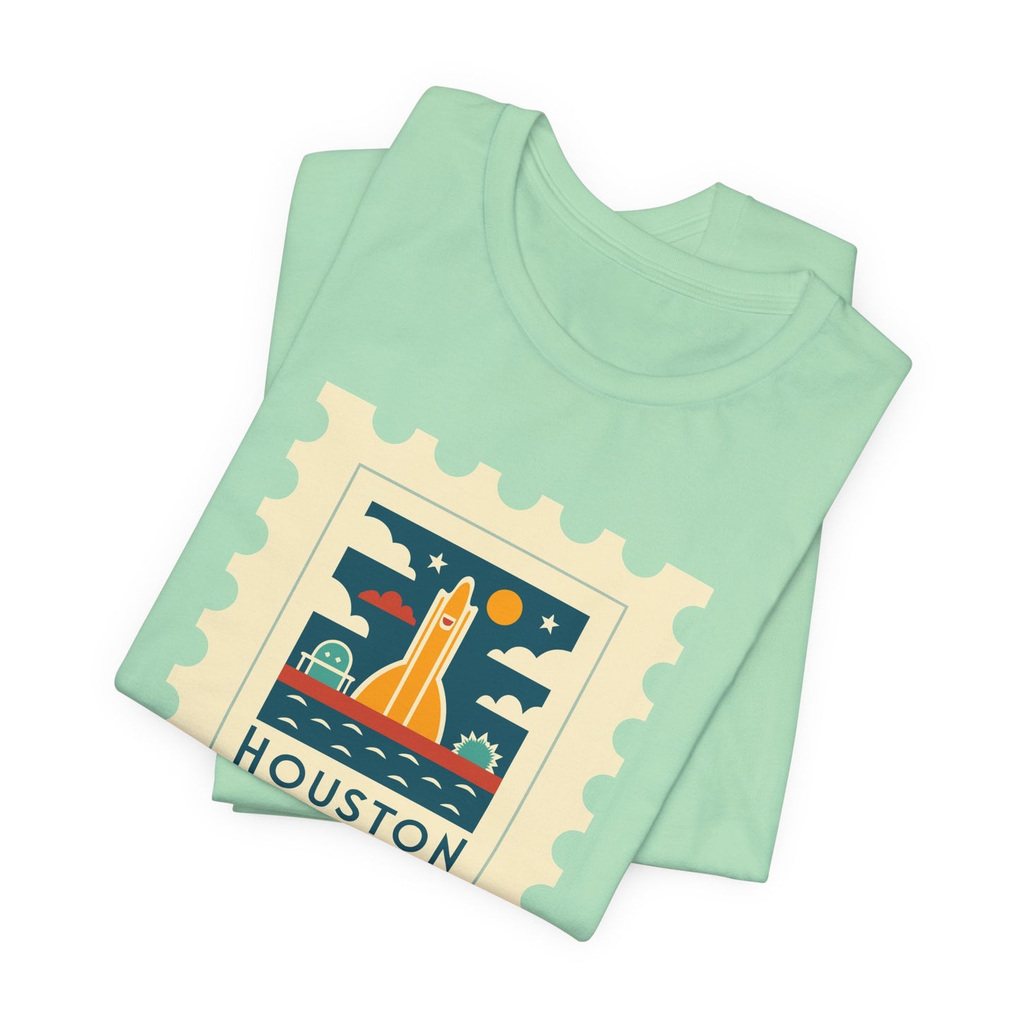 Houston Texas Retro Stamp Unisex Tee - Graphic T-Shirt for Casual Wear - 12143