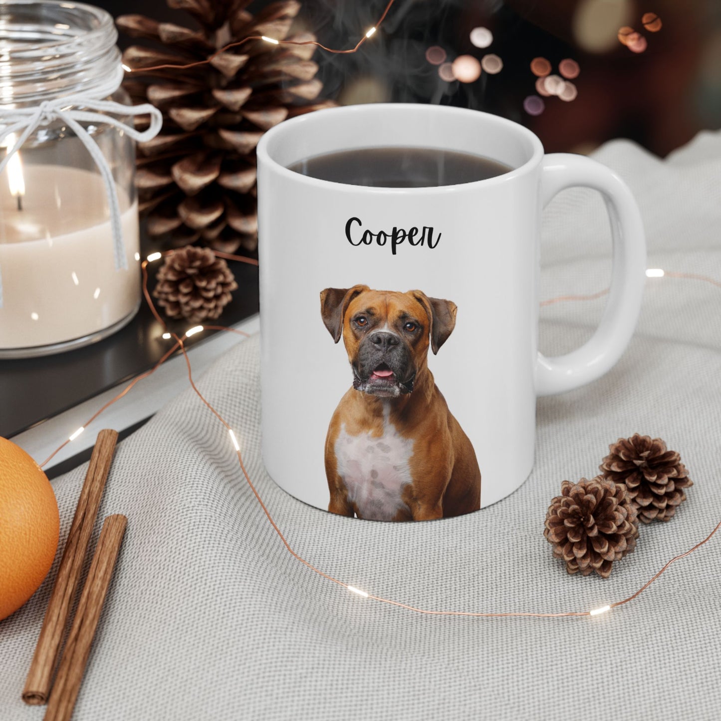 Personalized Dog Lover Mug, Cute Pet Gift, Coffee Cup, Animal Lover Present, Custom Ceramic Mug - 14176