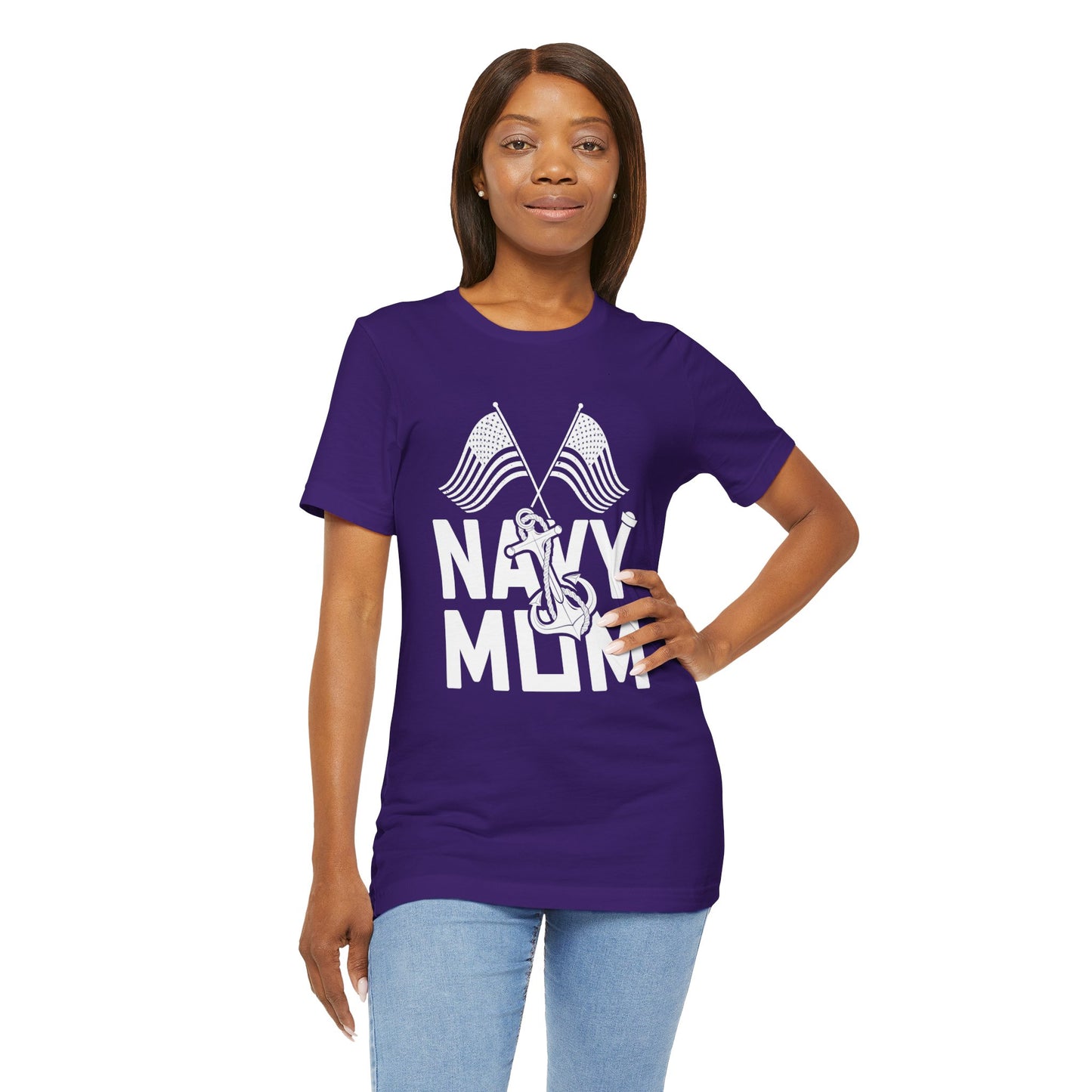 Navy Mom - Unisex Jersey Short Sleeve Tee