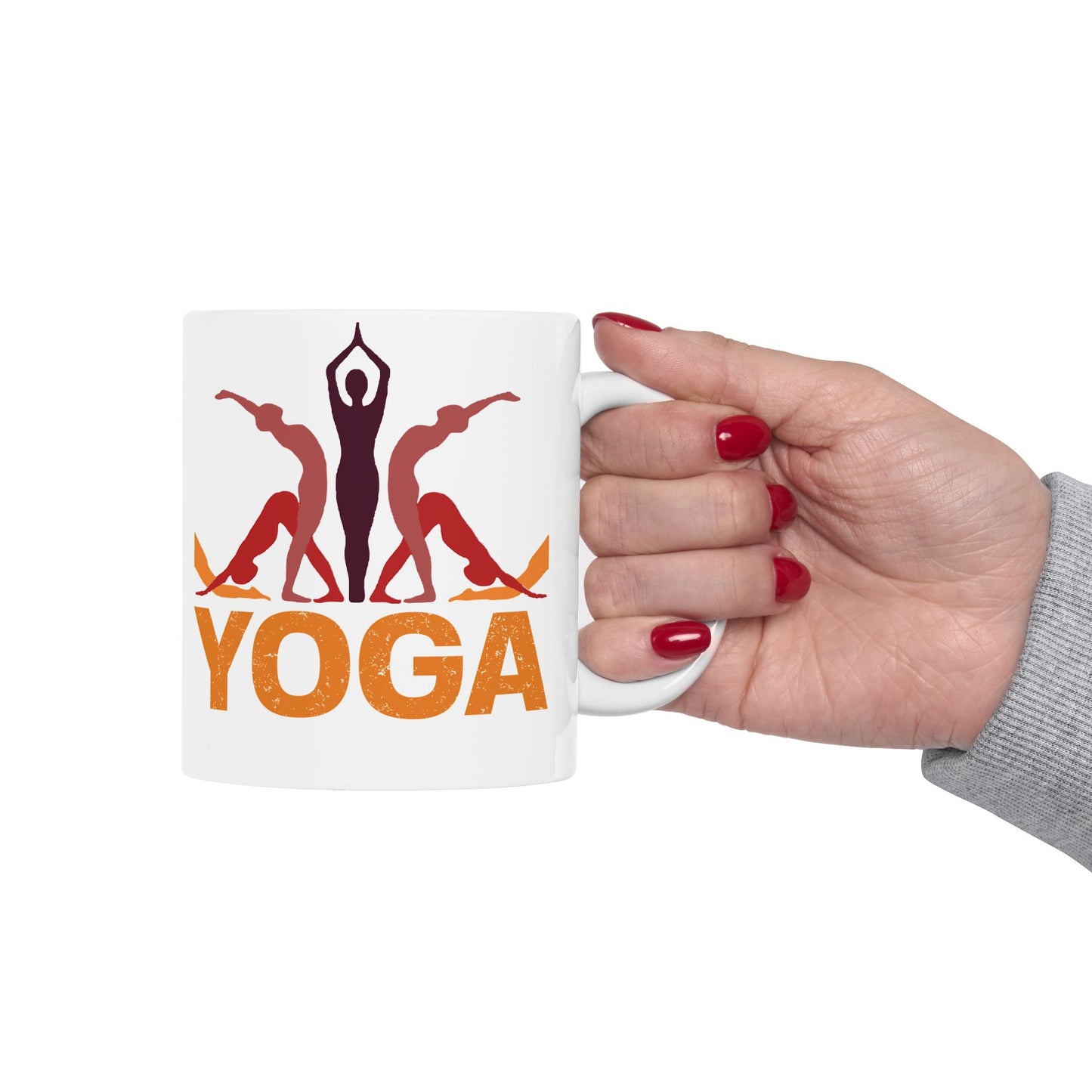 Yoga Ceramic Mug - Perfect for Mindfulness Moments, Gift for Yogis, 11oz & 15oz - 13151