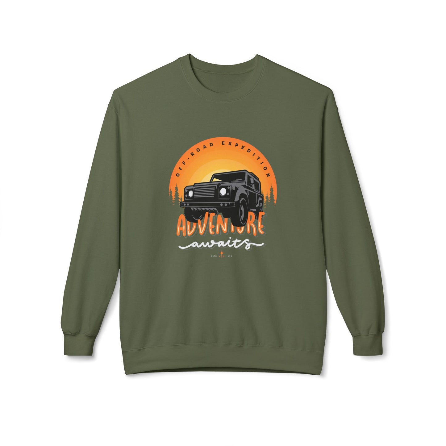 Adventure Awaits - Unisex Midweight Softstyle Fleece Crewneck Sweatshirt - 10744