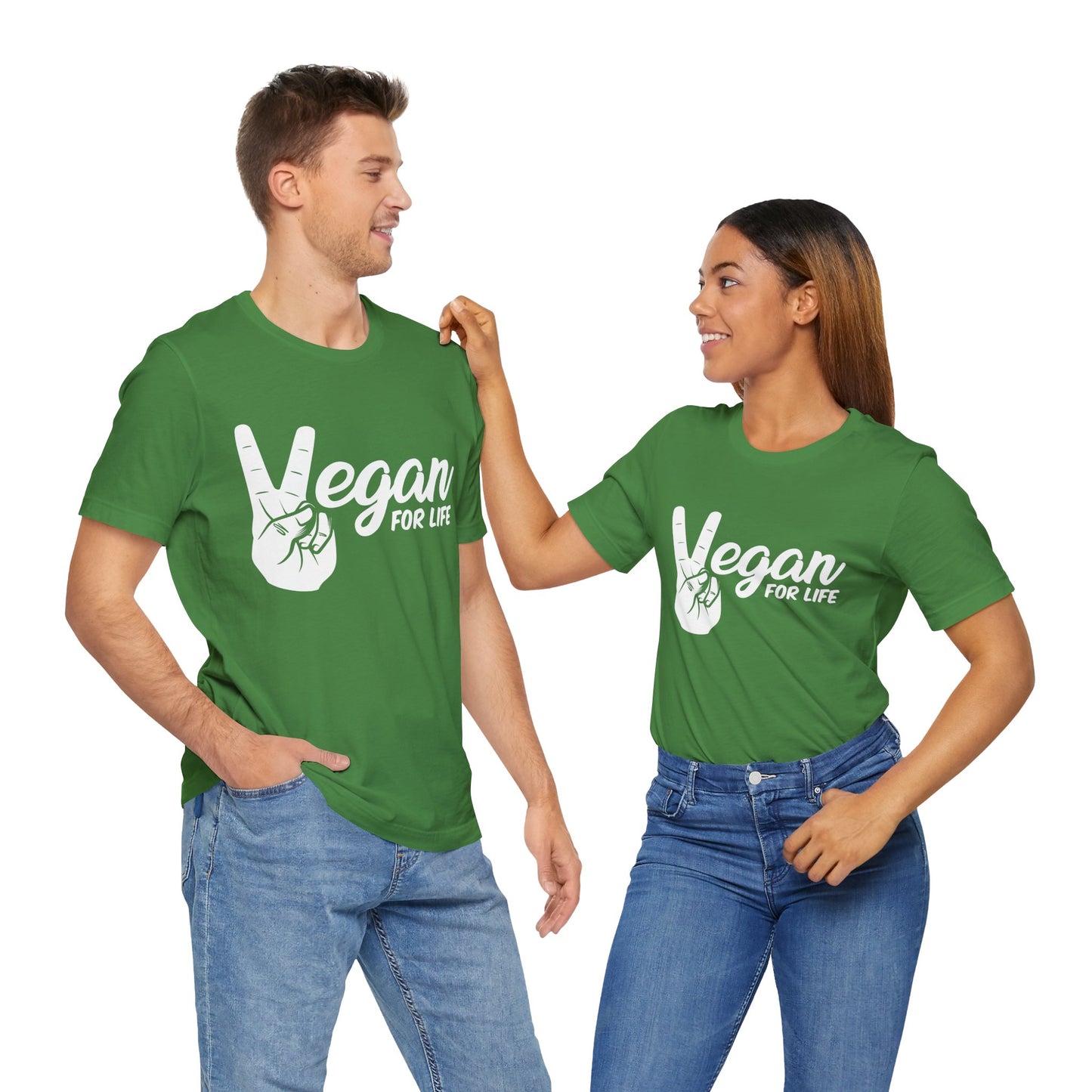Vegan For Life - Unisex Jersey Short Sleeve Tee - 12381