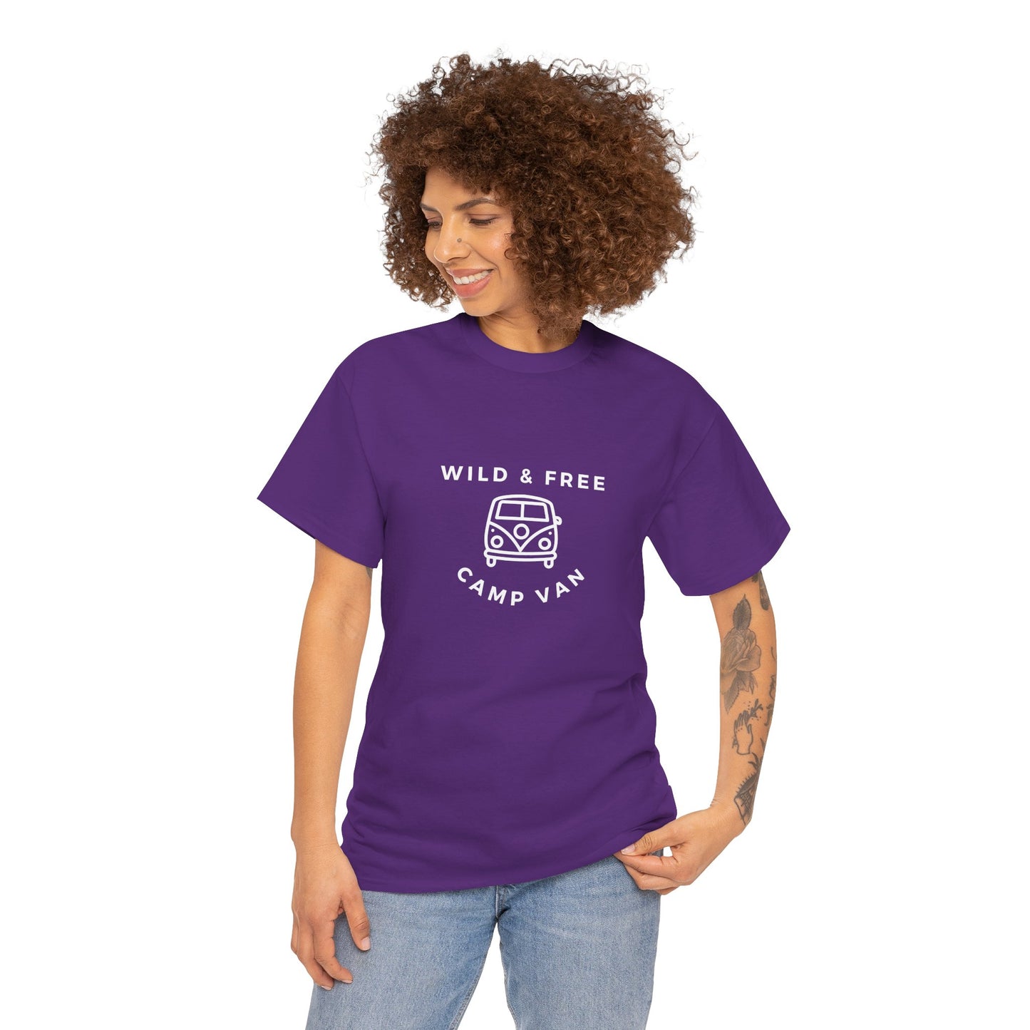 Wild & Free, Camp Van - Unisex Heavy Cotton Tee - 10567