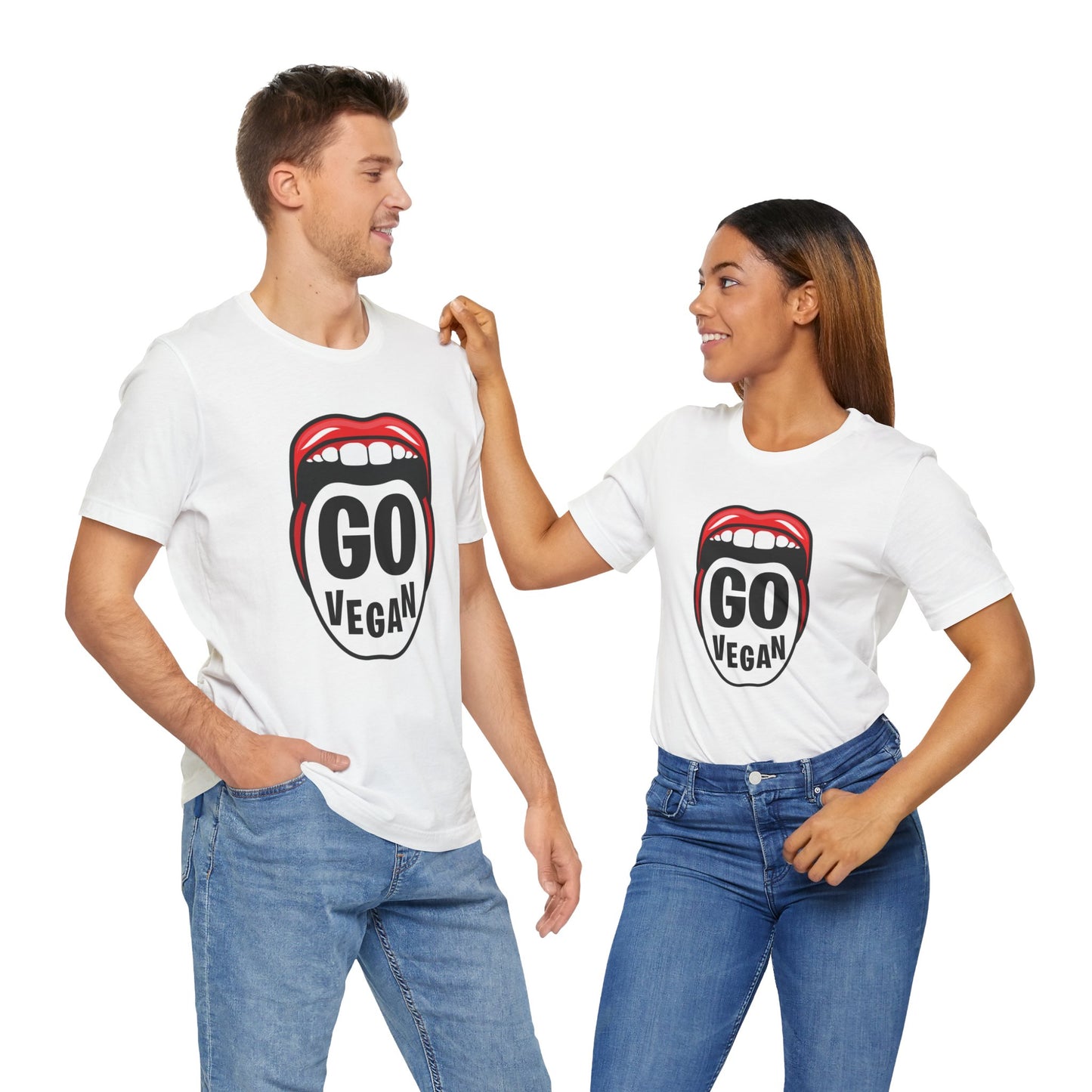 Go Vegan - Unisex Jersey Short Sleeve Tee