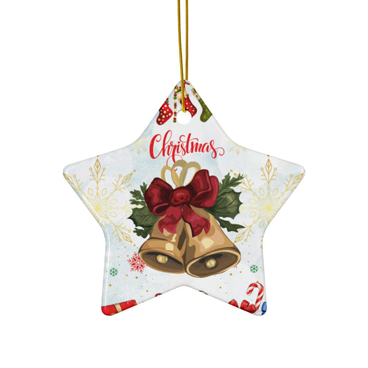 Christmas Bell - Ceramic Ornament, 4 Shapes