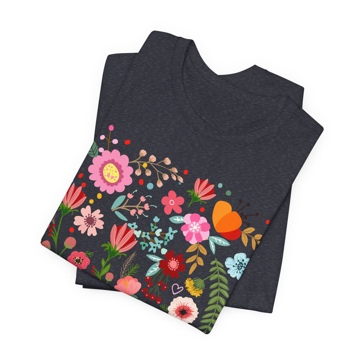 Blooming Anyway Floral T-Shirt, Colorful Wildflower Graphic Tee - 14967