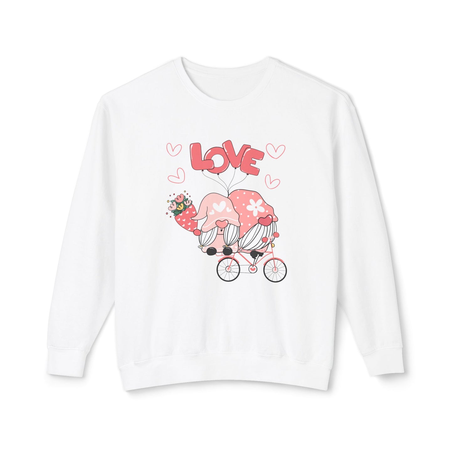 Gnome Couple, Love - Unisex Lightweight Crewneck Sweatshirt - 11027