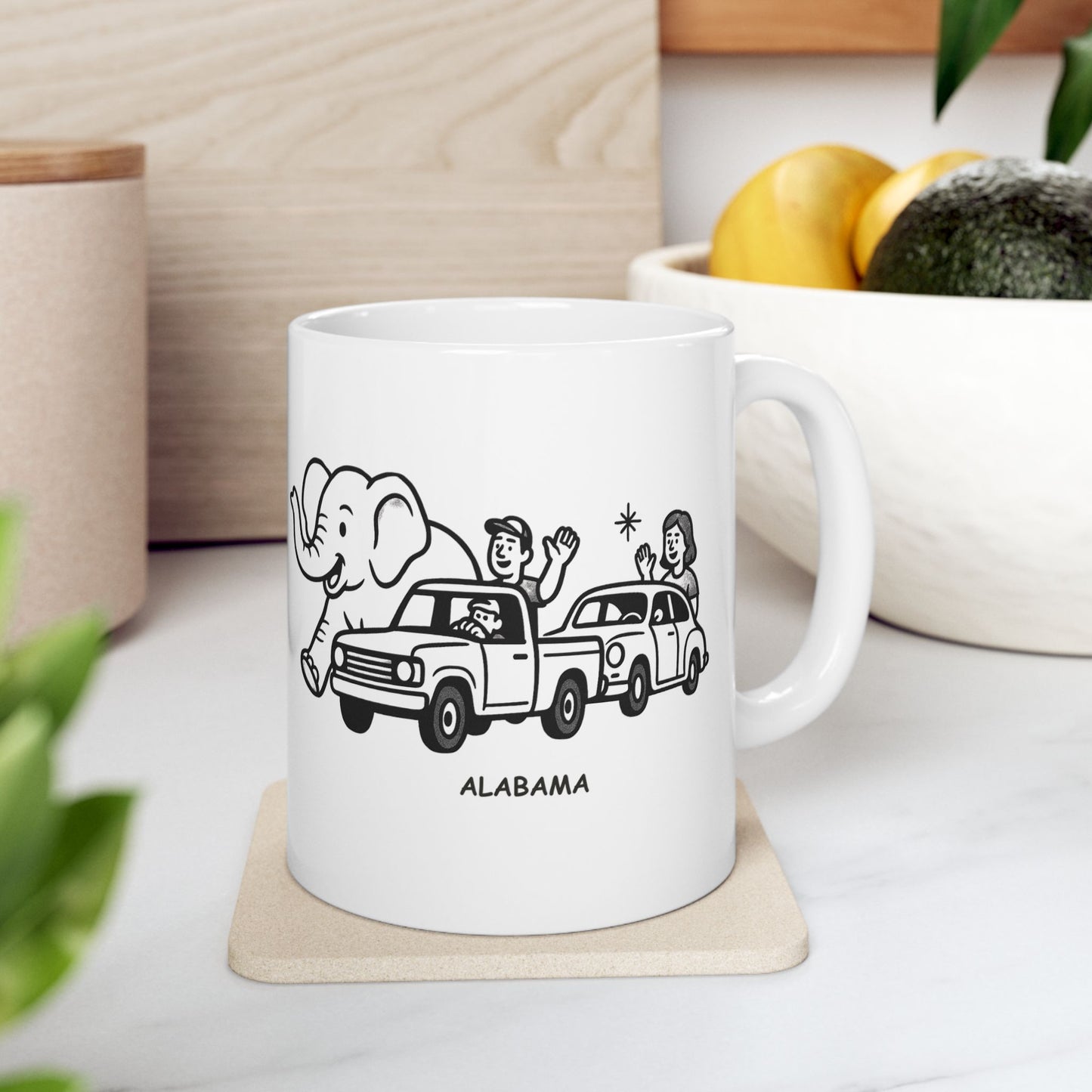"In Alabama, we don’t do traffic; we do parades." Ceramic Mug - 11oz & 15oz - 12779