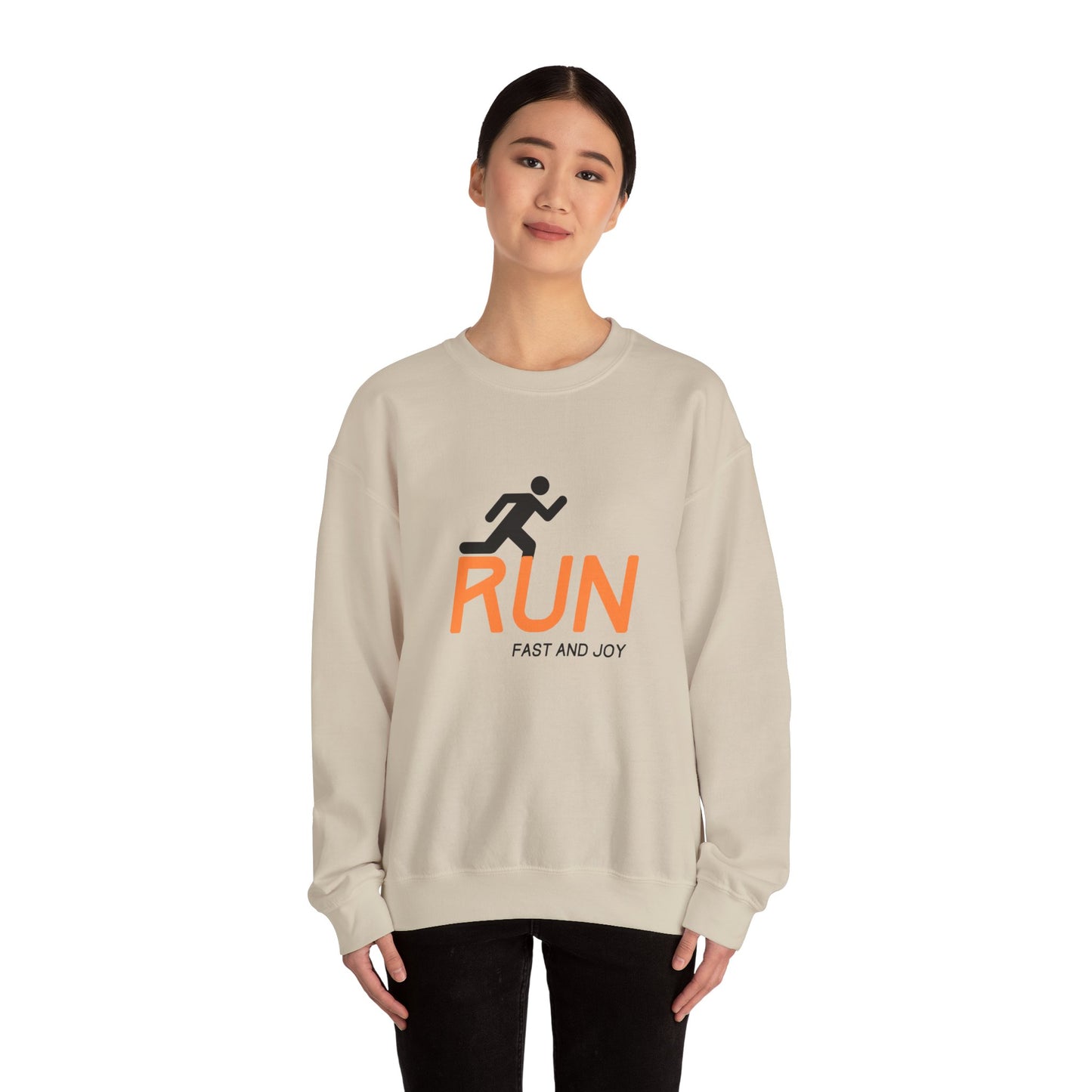 Run Fast & Joy - Unisex Heavy Blend™ Crewneck Sweatshirt