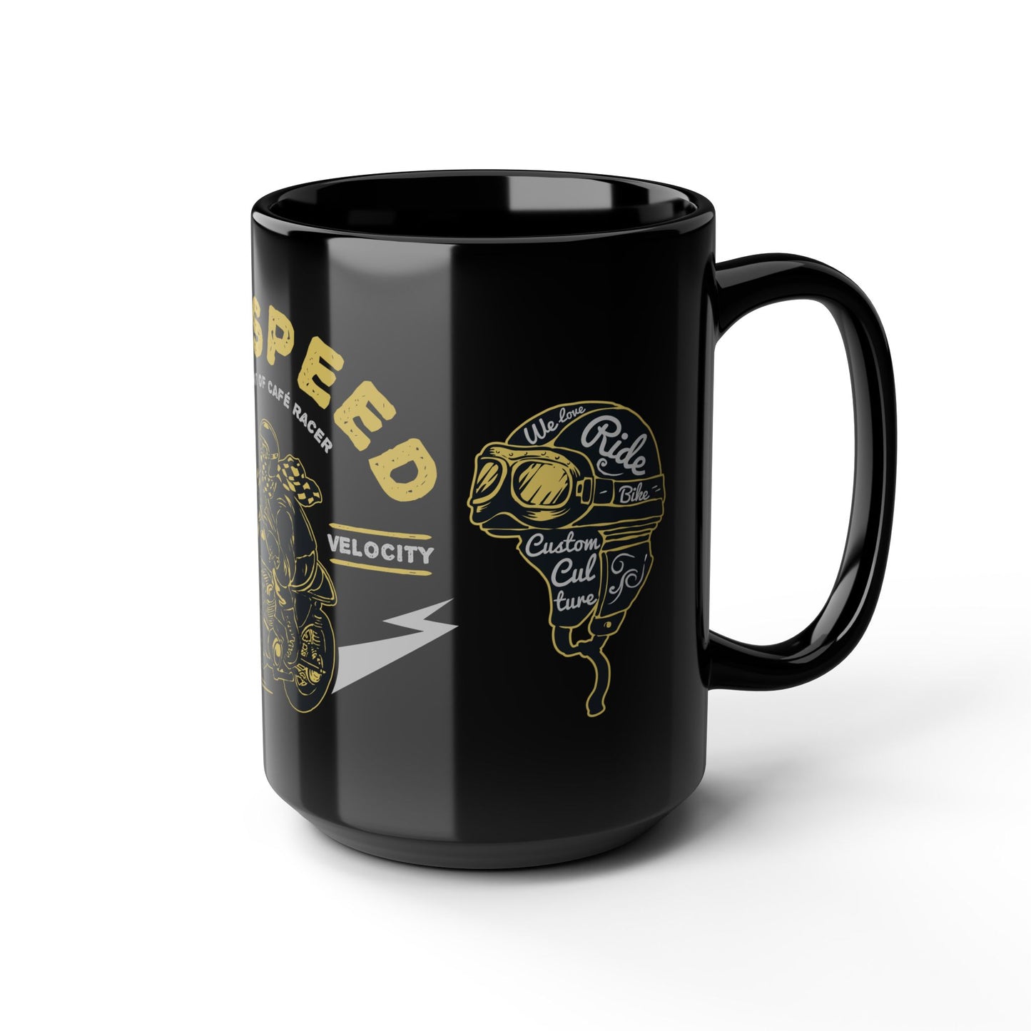 Maxspeed, The Spirit of Cafe Racer - Black Mug (11oz, 15oz)