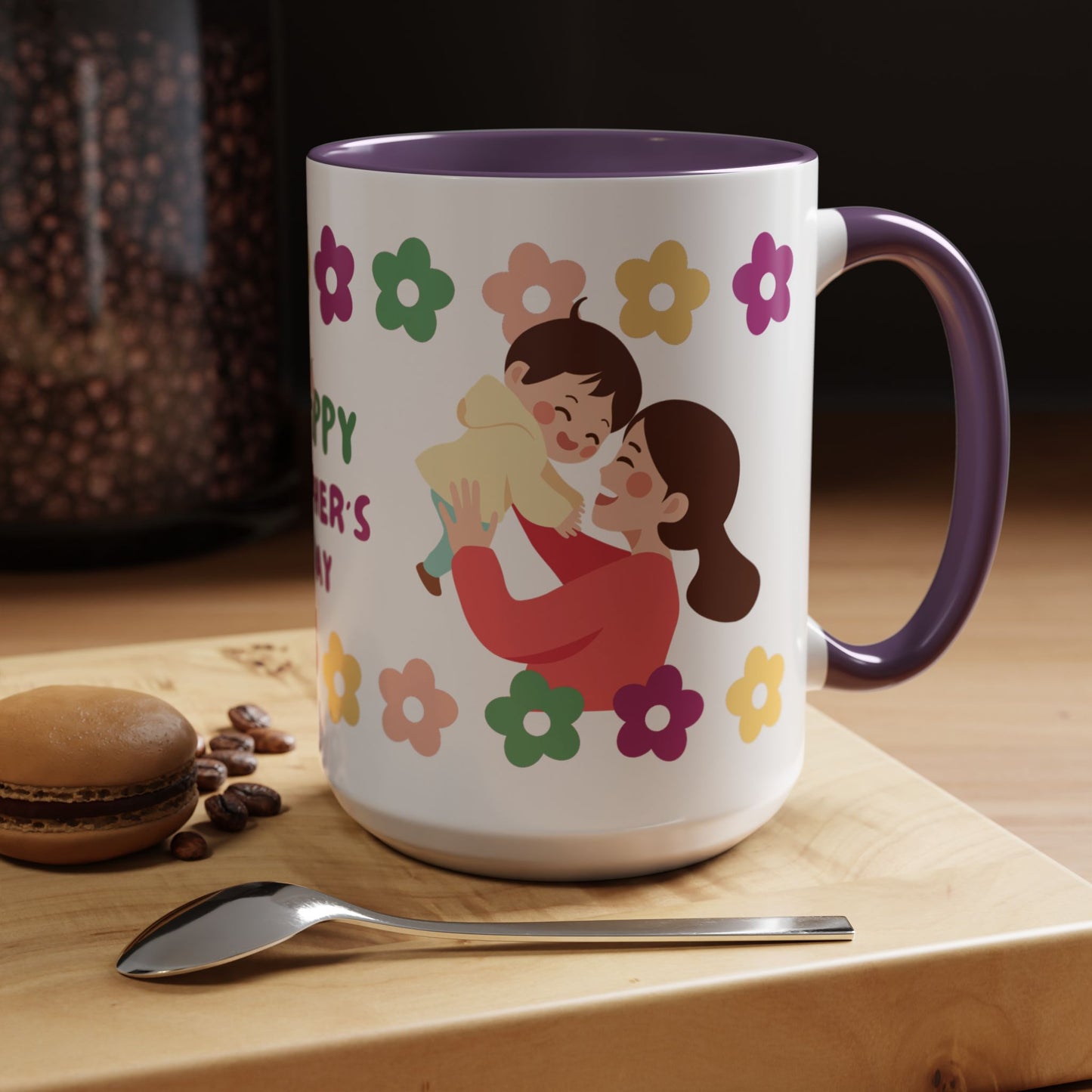 Happy Mother's Day Floral Accent Coffee Mug - 11/15oz - 12491