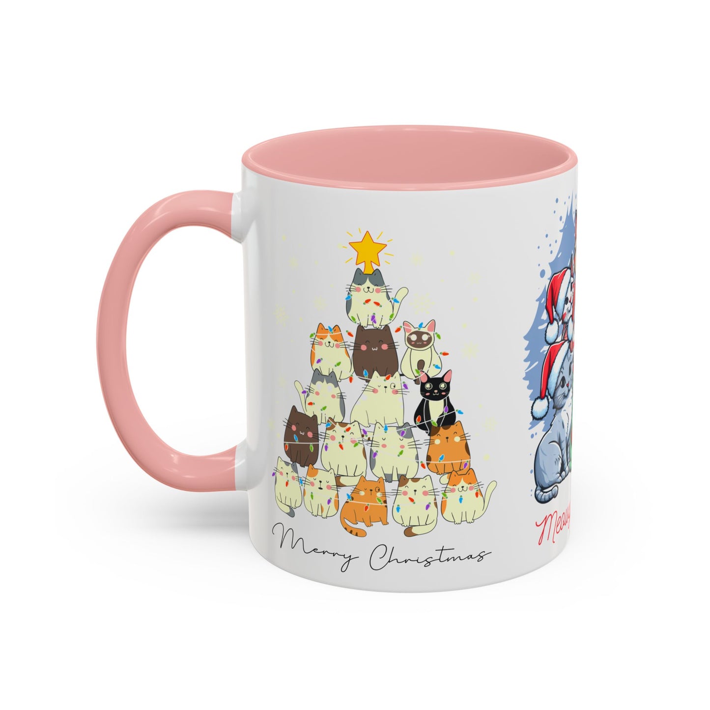 Meowy Christmas - Accent Coffee Mug (11, 15oz)