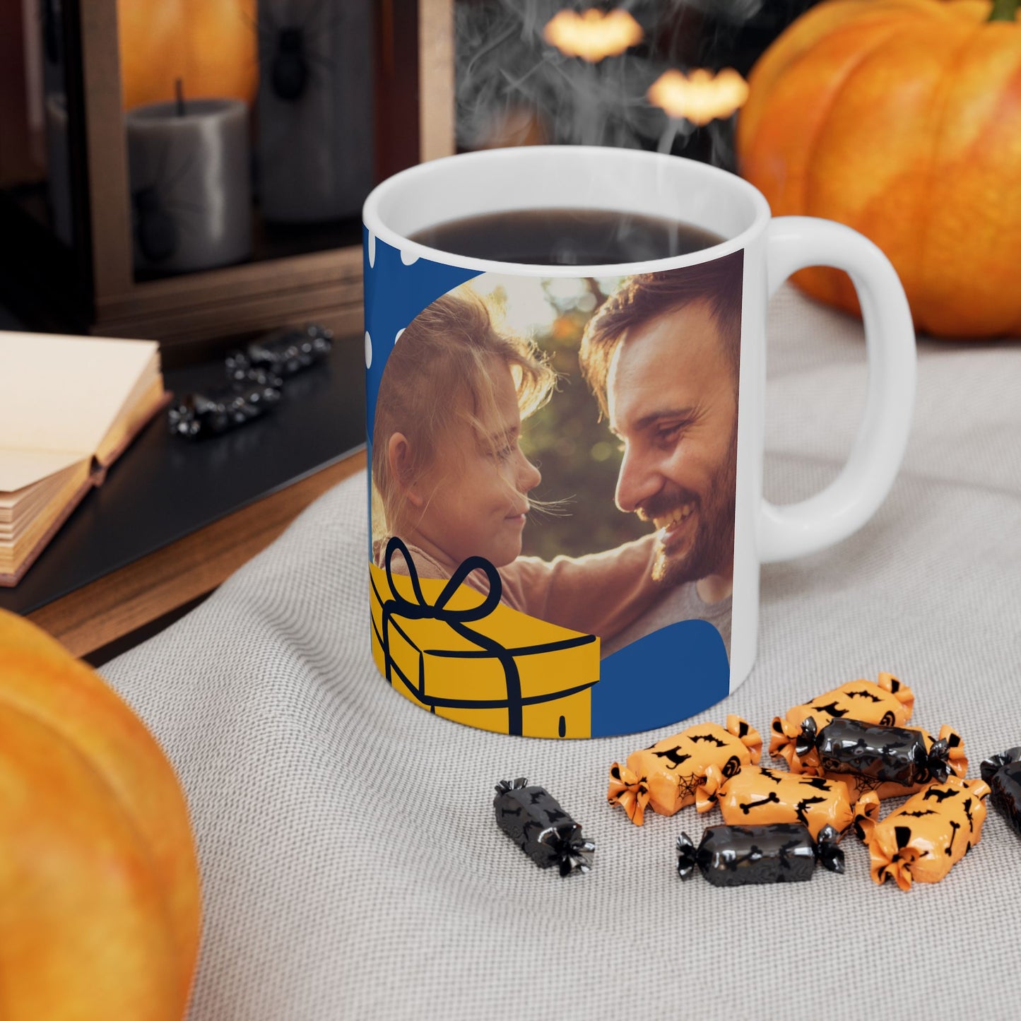 Personalized Father's Day Ceramic Mug - Custom Photo Gift for Dad, Unique Coffee Cup, Special Occasion Present, Gift for Him - 14027