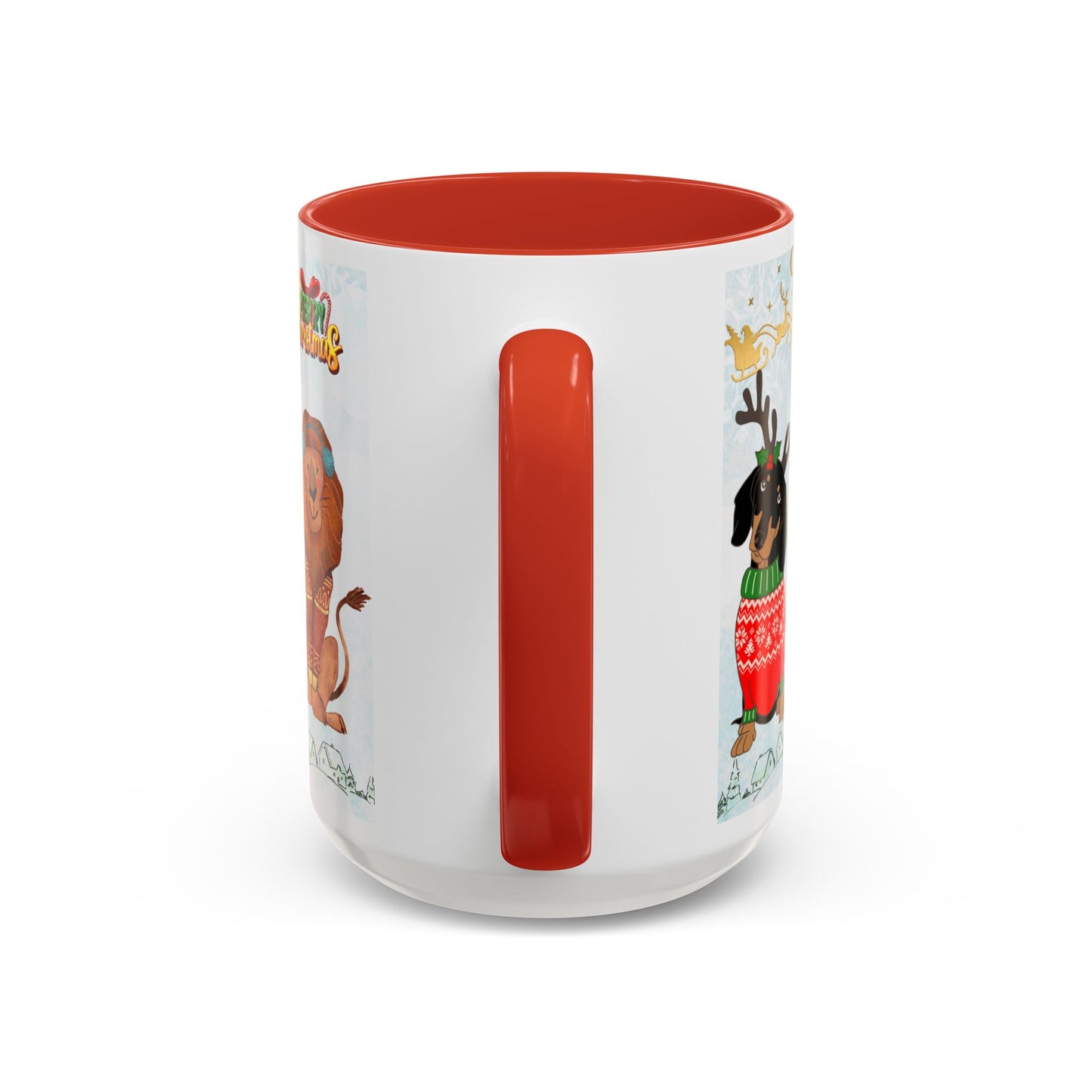 Merry Christmas, Animals - Accent Coffee Mug (11, 15oz)