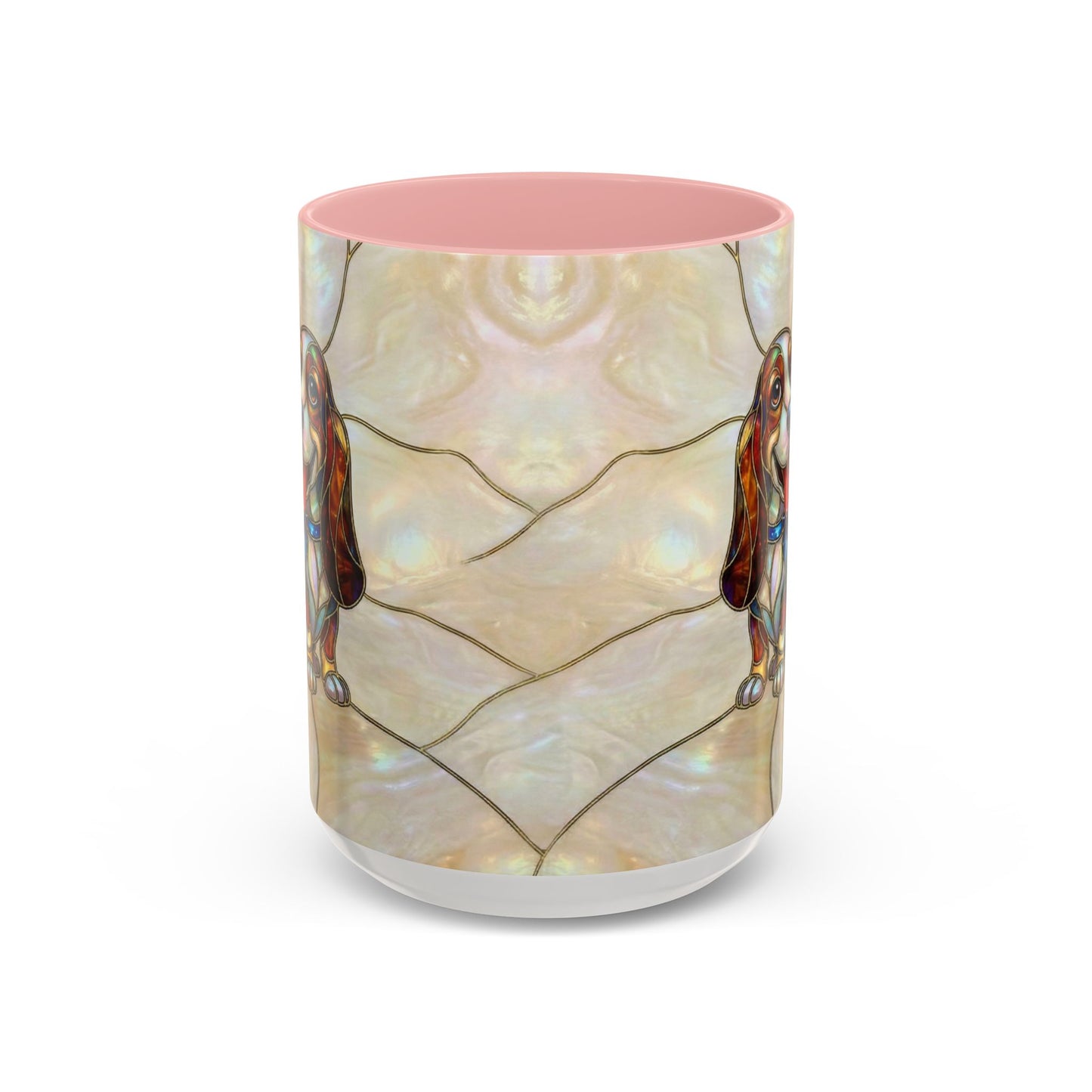 Basset Hound Stained Glass Accent Coffee Mug (11/15oz) - 14520