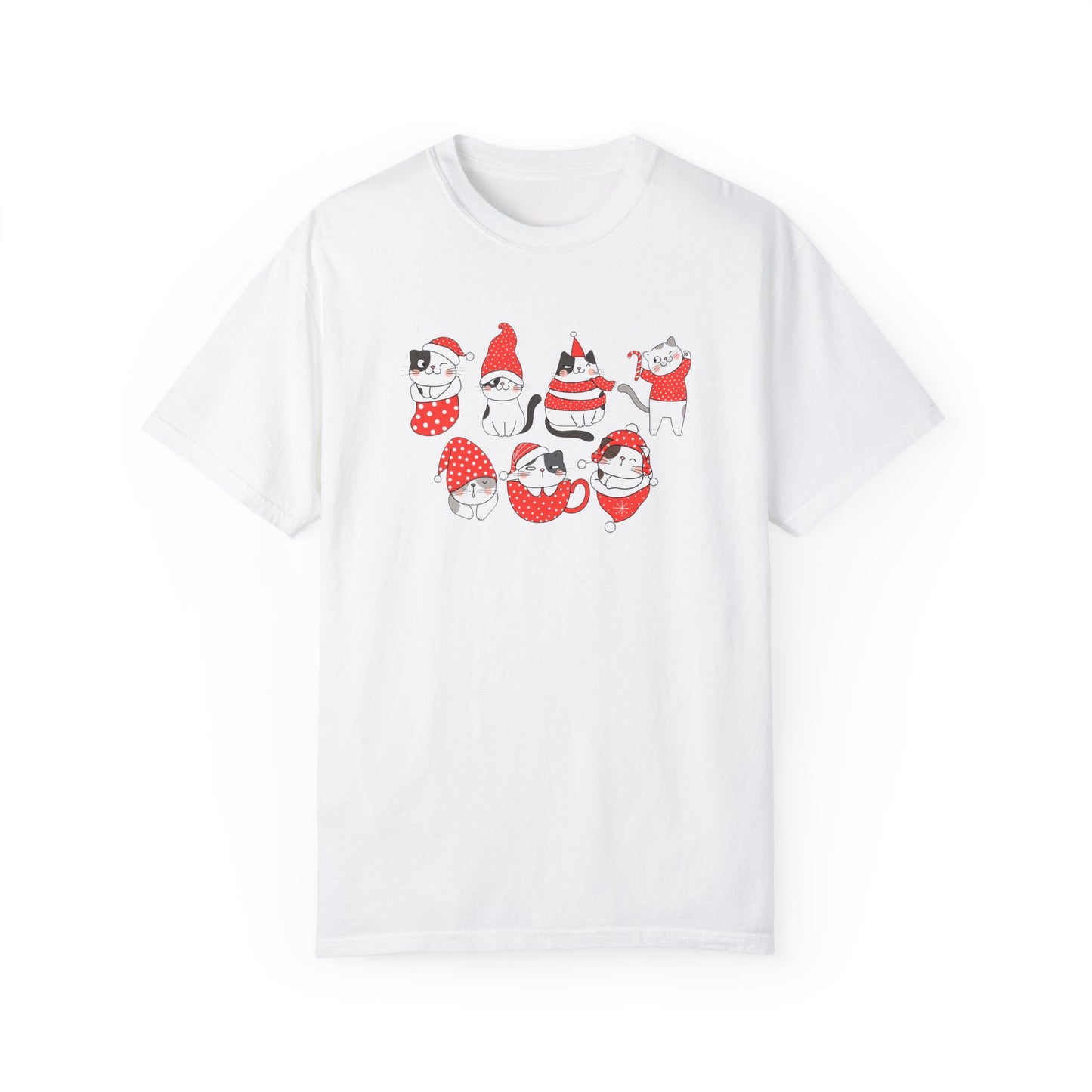 Christmas Cats - Unisex Garment-Dyed T-shirt - 10077