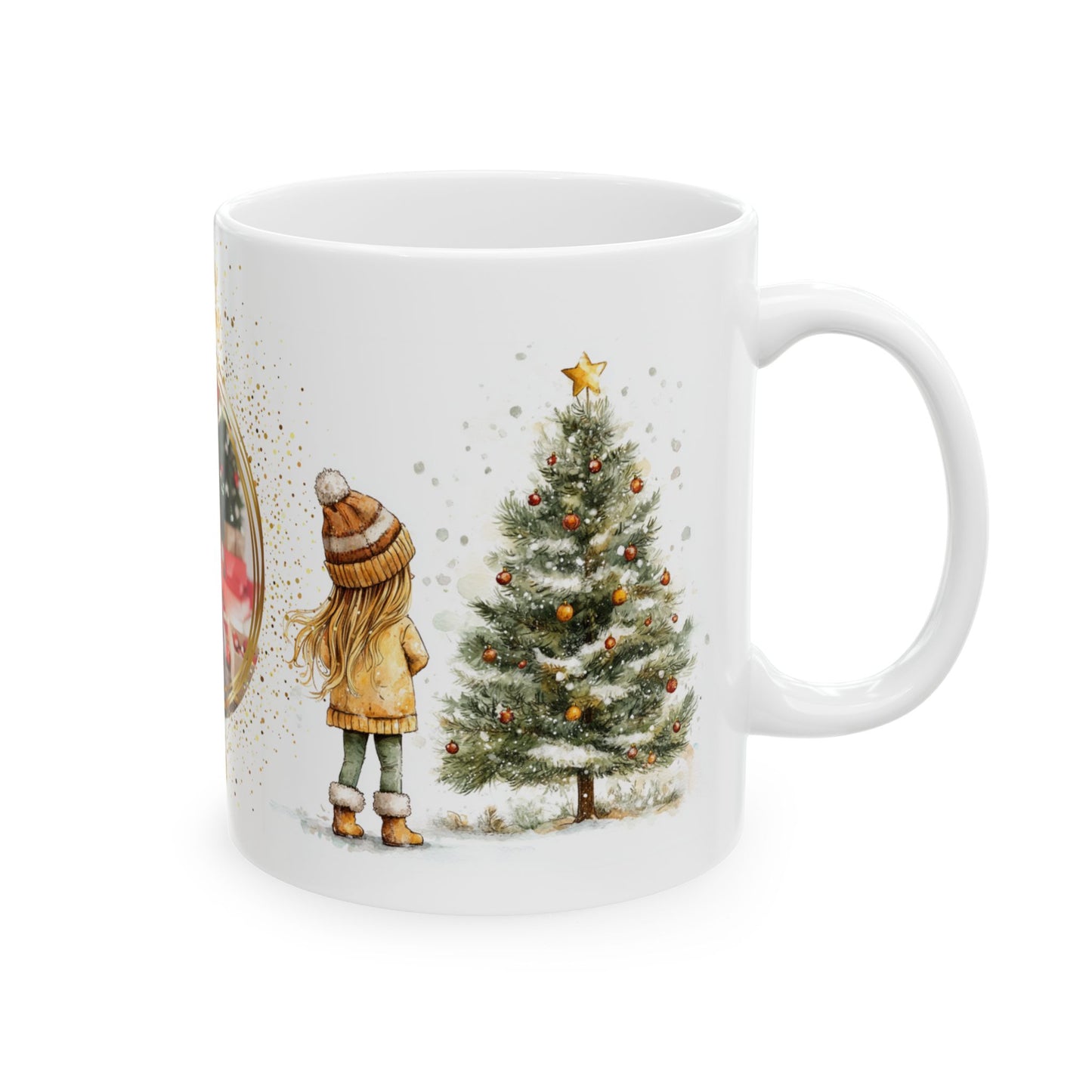 Emily, Merry Christmas, For Girls, Customizable - Ceramic Mug, (11oz, 15oz) - 10146