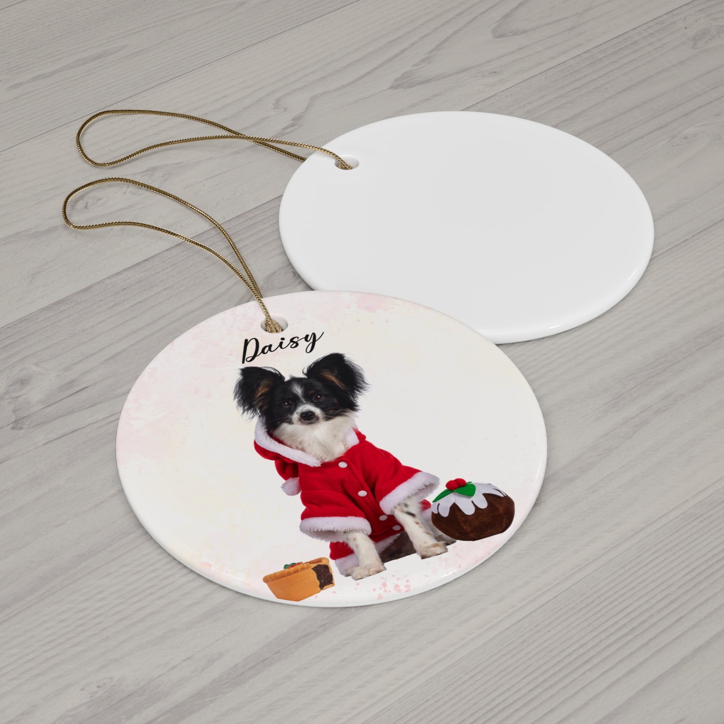 Christmas, Dogs & Cats, Customizable - Ceramic Ornament, 4 Shapes - 10119