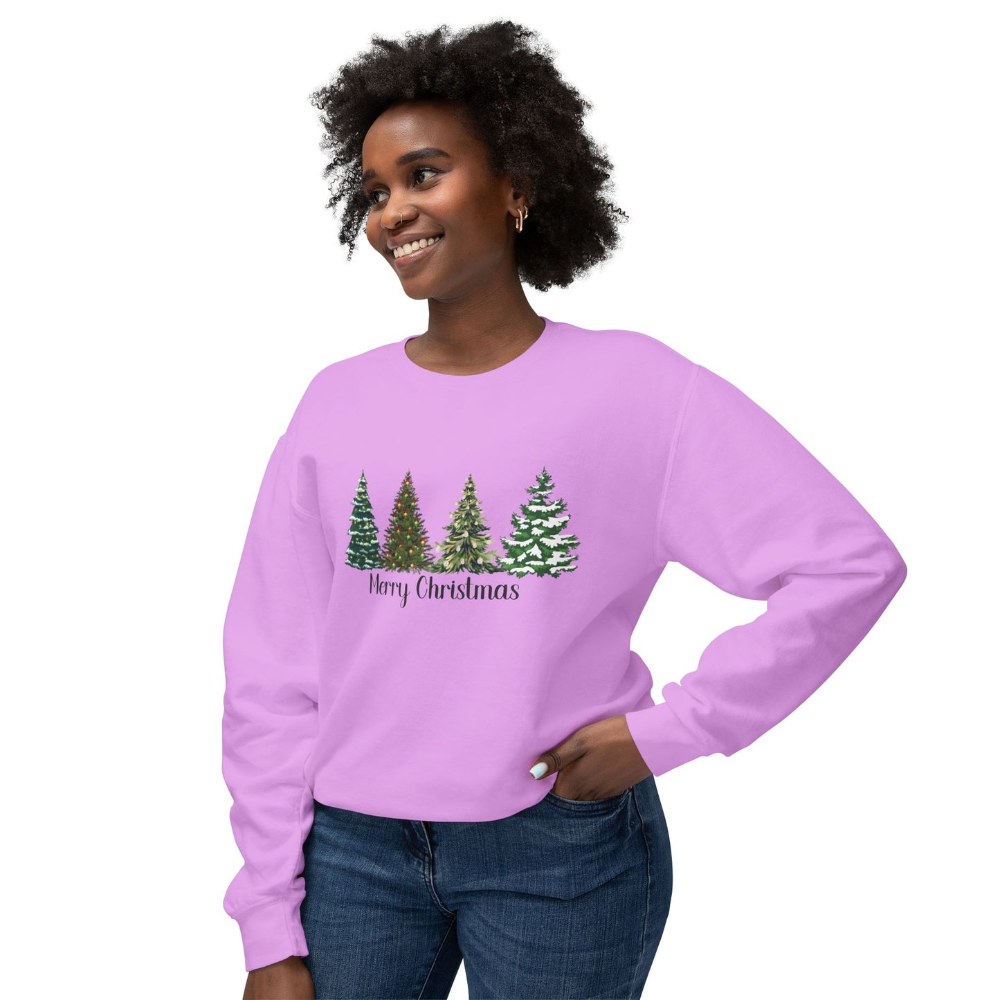 Winter Trees - Unisex Lightweight Crewneck Sweatshirt - 10238