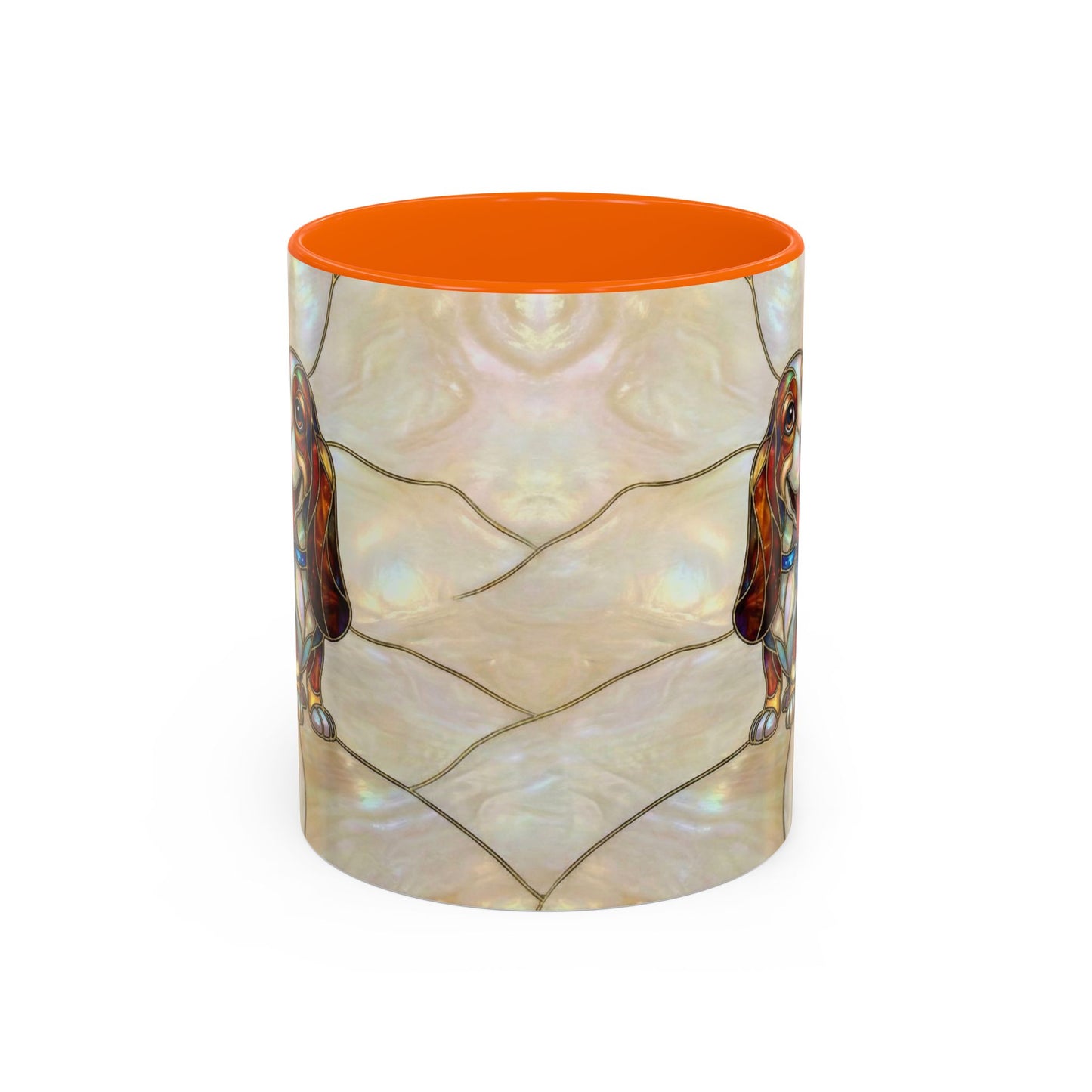 Basset Hound Stained Glass Accent Coffee Mug (11/15oz) - 14520