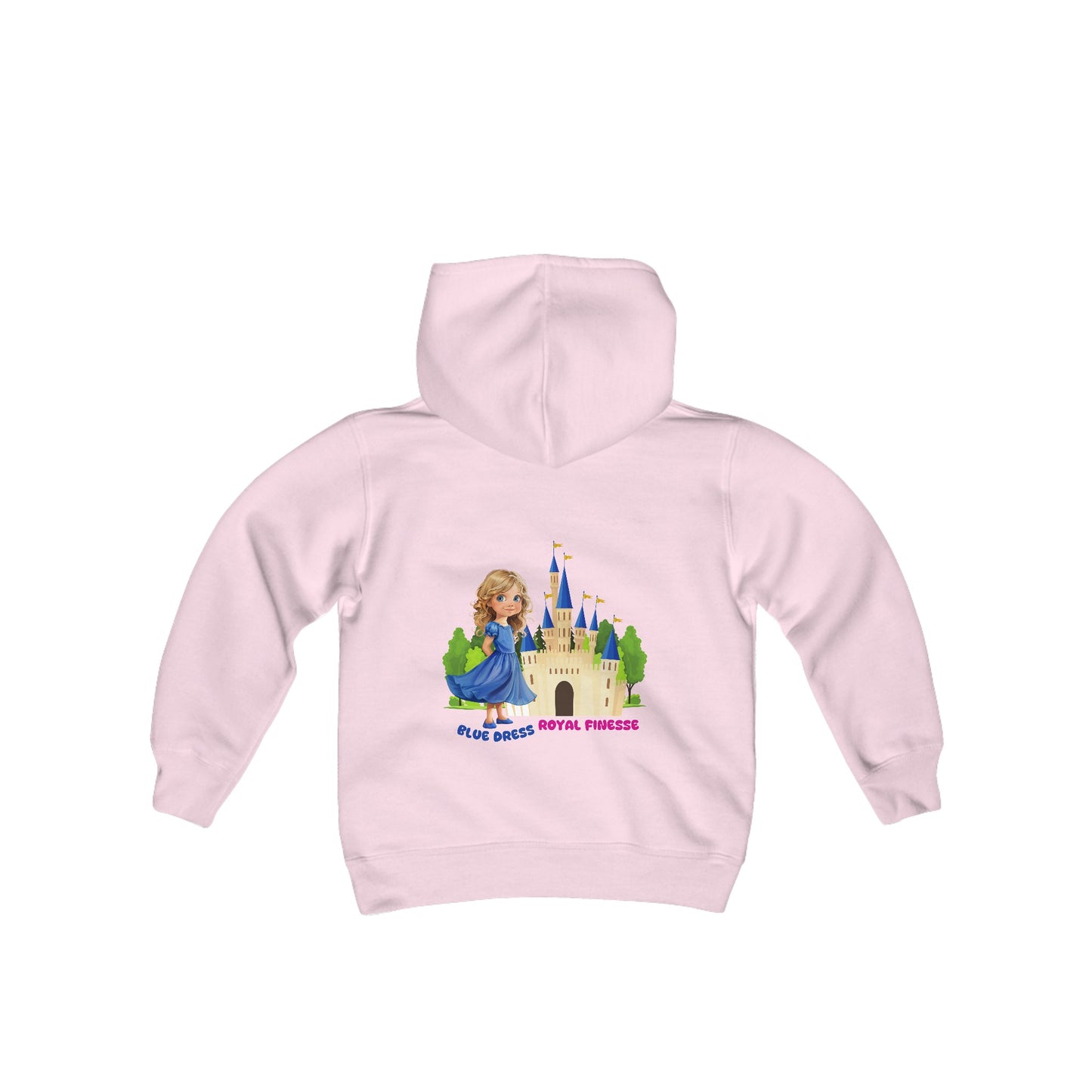 Blue Dress Princess, Royal Finesse - Youth Heavy Blend Hooded Sweatshirt