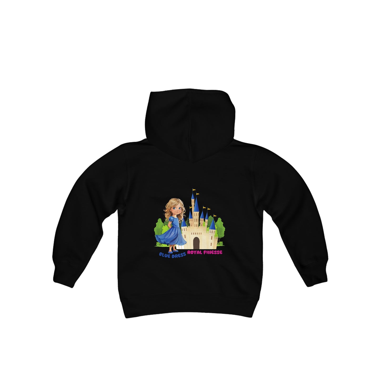 Blue Dress Princess, Royal Finesse - Youth Heavy Blend Hooded Sweatshirt