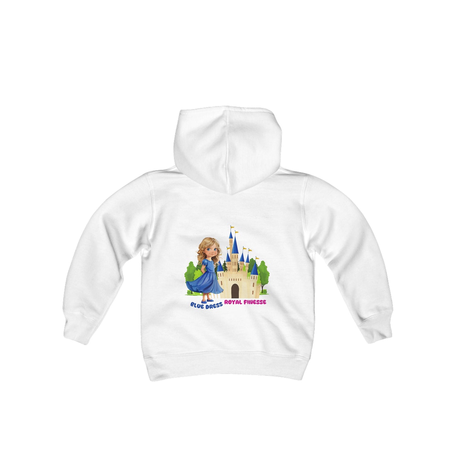 Blue Dress Princess, Royal Finesse - Youth Heavy Blend Hooded Sweatshirt